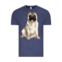 Vintage Denim pug Vintage Tee - JahusDesignShop