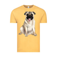 Vintage Mustard pug Vintage Tee - JahusDesignShop