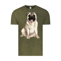 Vintage Olive pug Vintage Tee - JahusDesignShop