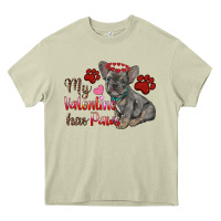 Mossy my valentine has paws french bulldog Heavy Core Tee - RanaPortraitStore