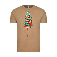 Vintage Coffee bluered lollipop Vintage Tee - AdoDesignShop
