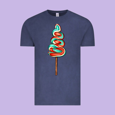 Bluered Lollipop Vintage Tee Designed By Adodesignshop
