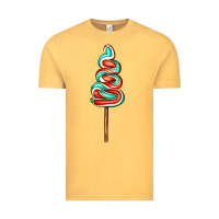 Vintage Mustard bluered lollipop Vintage Tee - AdoDesignShop