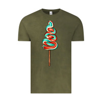 Vintage Olive bluered lollipop Vintage Tee - AdoDesignShop