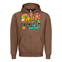 Chestnut hello kindergarten Zipper Hoodie - NancyCooperArtShop