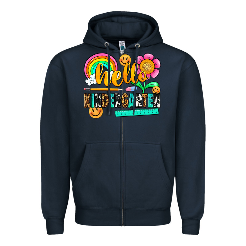 Hello Kindergarten Zipper Hoodie by NancyCooperArtShop | Teevron