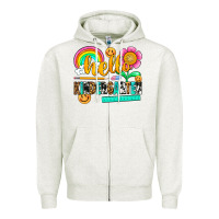 Oatmeal Heather hello kindergarten Zipper Hoodie - NancyCooperArtShop