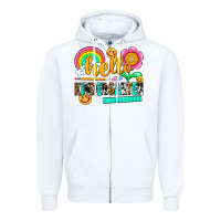 White hello kindergarten Zipper Hoodie - NancyCooperArtShop