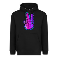 Black Mermaid Peace Sign Heavyweight Hoodie - Jasminsmagicworld