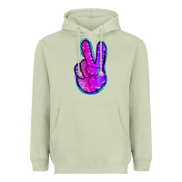 Matcha Mermaid Peace Sign Heavyweight Hoodie - Jasminsmagicworld