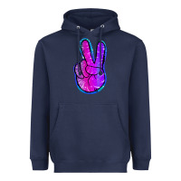 Navy Mermaid Peace Sign Heavyweight Hoodie - Jasminsmagicworld