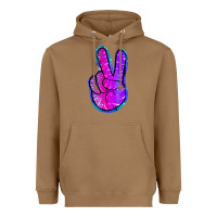 Toasted Coconut Mermaid Peace Sign Heavyweight Hoodie - Jasminsmagicworld
