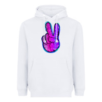 White Mermaid Peace Sign Heavyweight Hoodie - Jasminsmagicworld