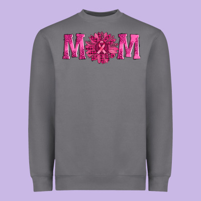 Breast Cancer Mom Sunflower Heavyweight Sweatshirt Designed By Adodesignshop