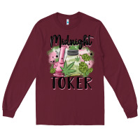 Burgundy midnight toker Long Sleeve Tee - MaliasSmallBusiness