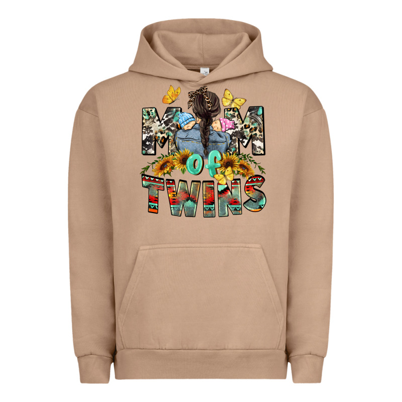 Mom Of Twins Mother's Day Urban Hoodie by CowGirlArtShop | Teevron