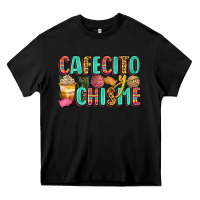Black cafecito y chisme Heavy Core Tee - Zillion Design Studio