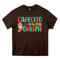 Chocolate Brown cafecito y chisme Heavy Core Tee - Zillion Design Studio