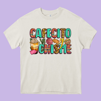 Cafecito Y Chisme Heavy Core Tee Designed By Zillion Design Studio