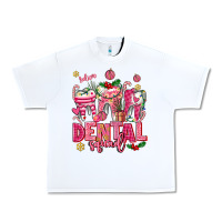 White pink christmas teeth dental squad Urban Heavy Tee - AdoDesignShop