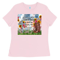 Bubblegum Pink christian western american made country raised Ladies Tee - Zillion Design Studio