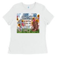 White christian western american made country raised Ladies Tee - Zillion Design Studio