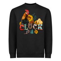 Black cluck it coop animals hen and chick aztec serape leopard Heavyweight Sweatshirt - Artiststas