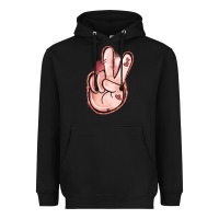 Black Floral Argyle Peace Sign Heavyweight Hoodie - Jasminsmagicworld