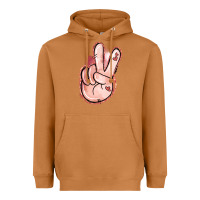 Meerkat Floral Argyle Peace Sign Heavyweight Hoodie - Jasminsmagicworld