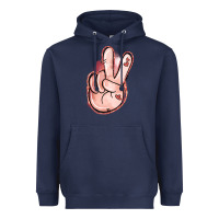 Navy Floral Argyle Peace Sign Heavyweight Hoodie - Jasminsmagicworld