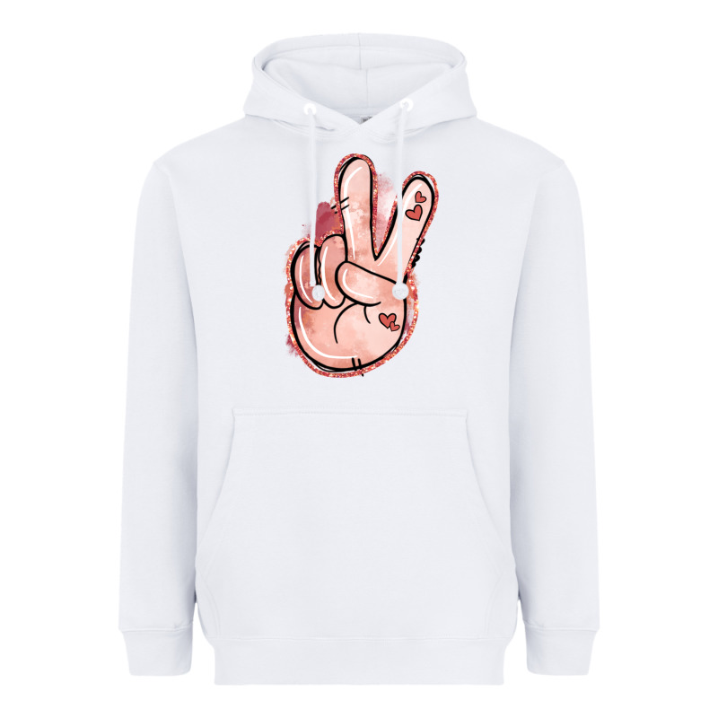 Floral Argyle Peace Sign Heavyweight Hoodie by Jasminsmagicworld | Teevron