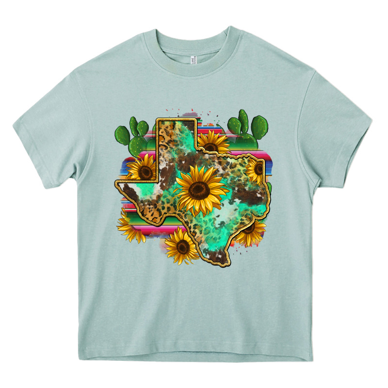 Texas Map Heavy Core Tee by Zillion Design Studio | Teevron