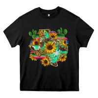Black texas map Heavy Core Tee - Zillion Design Studio