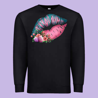 Eared Turquoise Pink Easter Lips Premium Sweatshirt Designed By Bettercallsaul