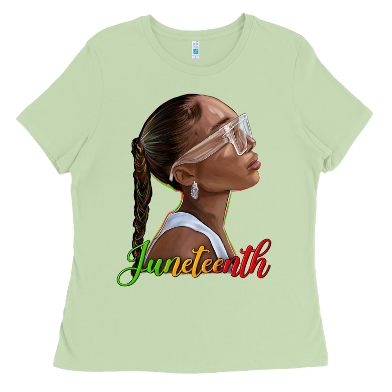 Juneteenth Black Woman Ladies Tee by texasbilliewilder | Teevron