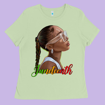 Ladies Tee juneteenth black woman