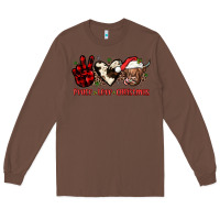 Chestnut peace love christmas Long Sleeve Tee - JahusDesignShop