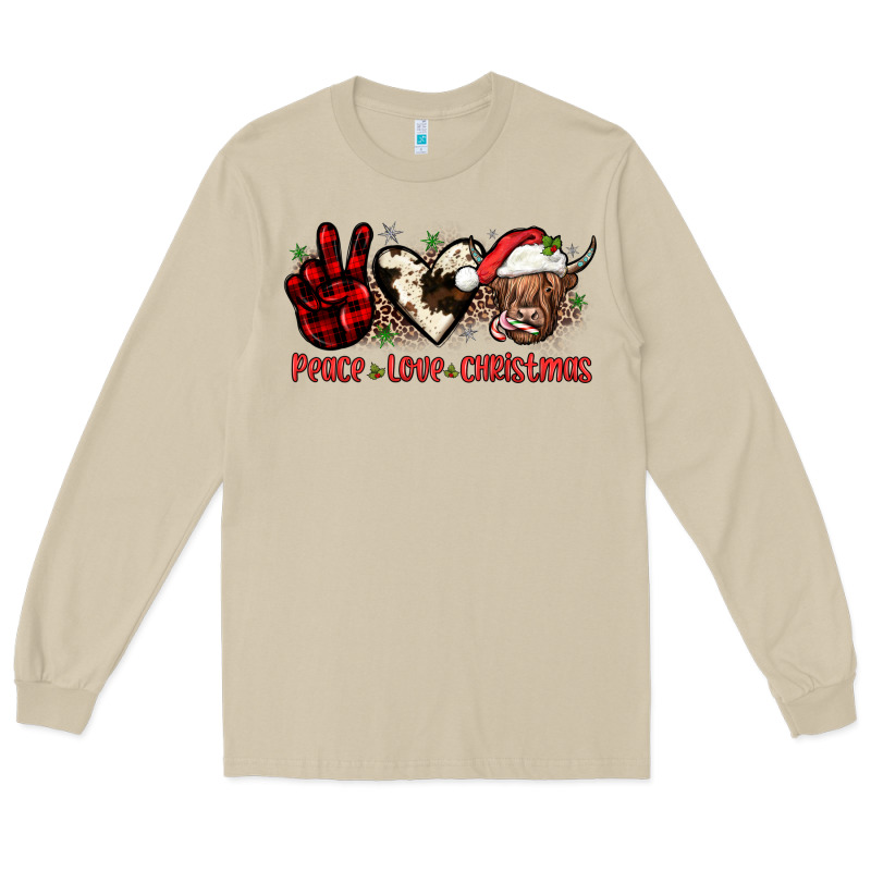 Peace Love Christmas Long Sleeve Tee by JahusDesignShop | Teevron