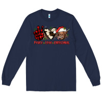 Navy peace love christmas Long Sleeve Tee - JahusDesignShop