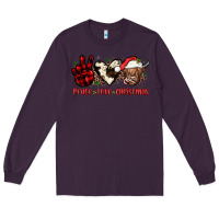 Plum peace love christmas Long Sleeve Tee - JahusDesignShop