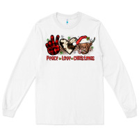 White peace love christmas Long Sleeve Tee - JahusDesignShop