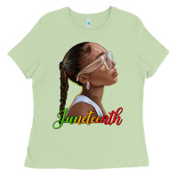 Matcha juneteenth black woman Ladies Tee - texasbilliewilder
