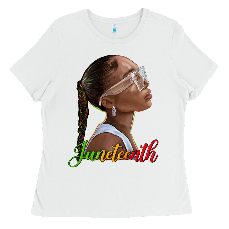 Juneteenth Black Woman Ladies Tee by texasbilliewilder | Teevron