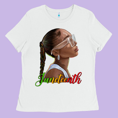 Ladies Tee juneteenth black woman