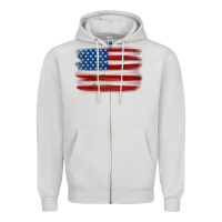 Dove Grey american flag distressed background Zipper Hoodie - MaliasSmallBusiness