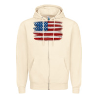 Sandshell american flag distressed background Zipper Hoodie - MaliasSmallBusiness