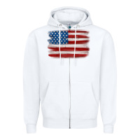 White american flag distressed background Zipper Hoodie - MaliasSmallBusiness