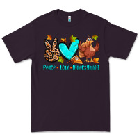 Plum peace love thanksgiving Premium Tee - Zillion Design Studio