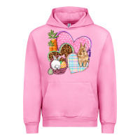 Fuchsia Pink Easter hearts Easter Day Urban Hoodie - HowdyJamesFarm