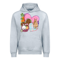 Heather Grey Easter hearts Easter Day Urban Hoodie - HowdyJamesFarm